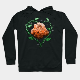 Orange Crystal Flower Hoodie